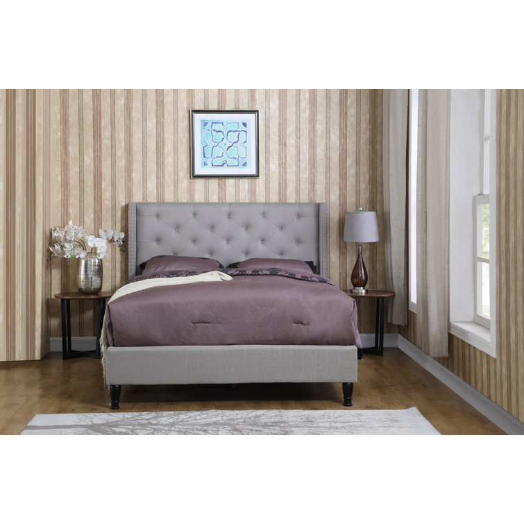 Mercer41 Boswell Tufted Upholstered Low Profile Platform Bed & Reviews Wayfair